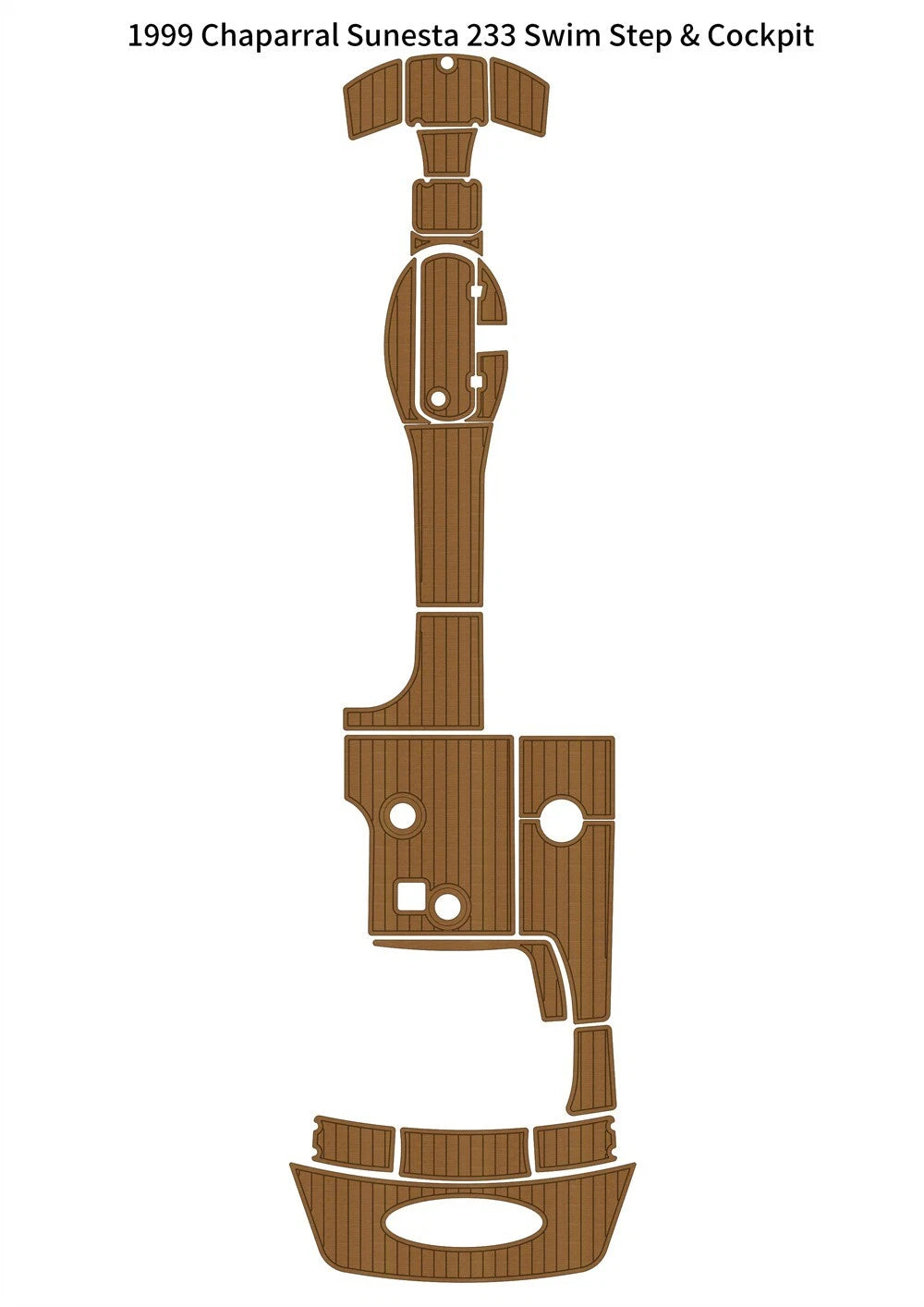 EVA Foam Teak Flooring Pad for Chaparral Sunesta 233 (1999)