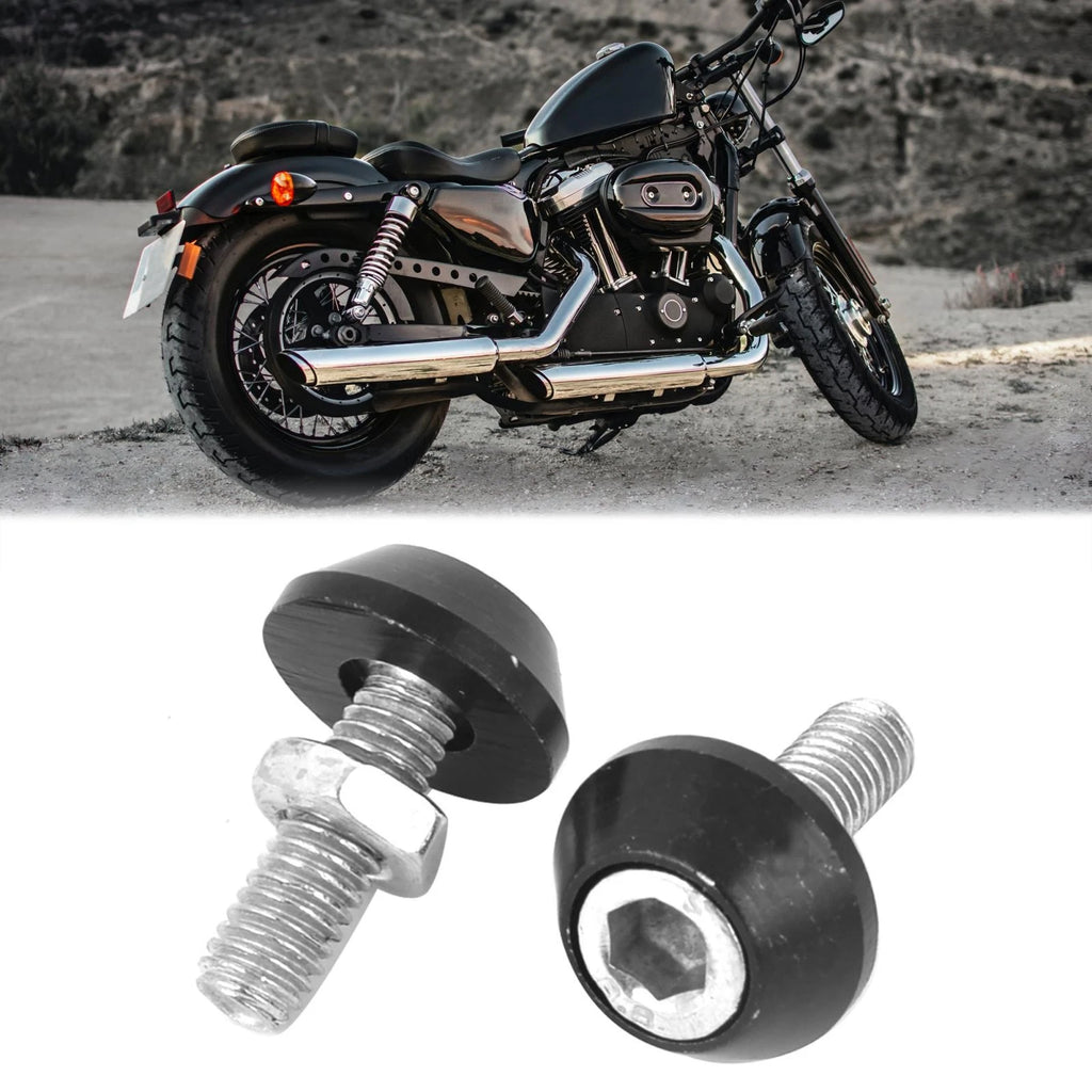 4 Pcs Plate Bolt Screws Fixing Kit Black Hex Head for Motorcycle Car (—)