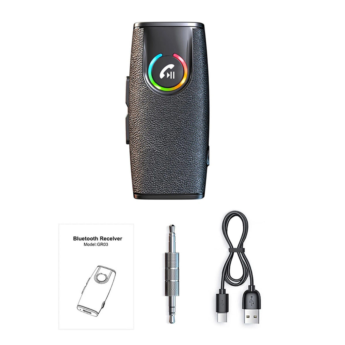 Bluetooth 5.3 Audio Music Receiver for Universal 3.5mm AUX Adapter