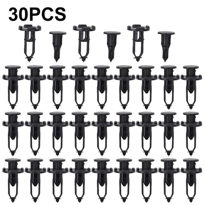 30Pcs Plastic Rivets Push Type Retainer Fastener Bumper Pin Clips Fit for toyota