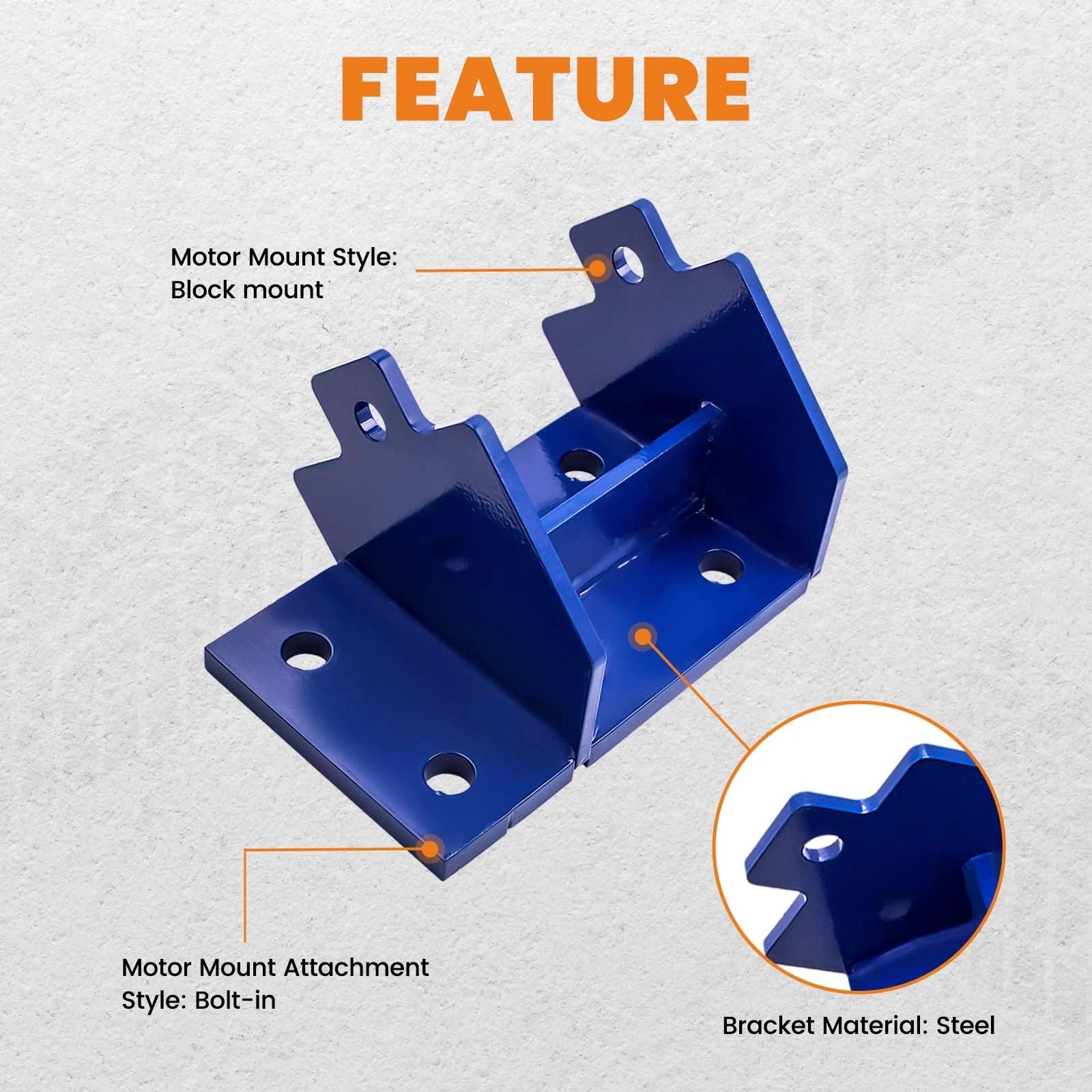 Motor Mount Conversion Kit for Chevy 6BT Cummins Engine (1973–1987) 2WD