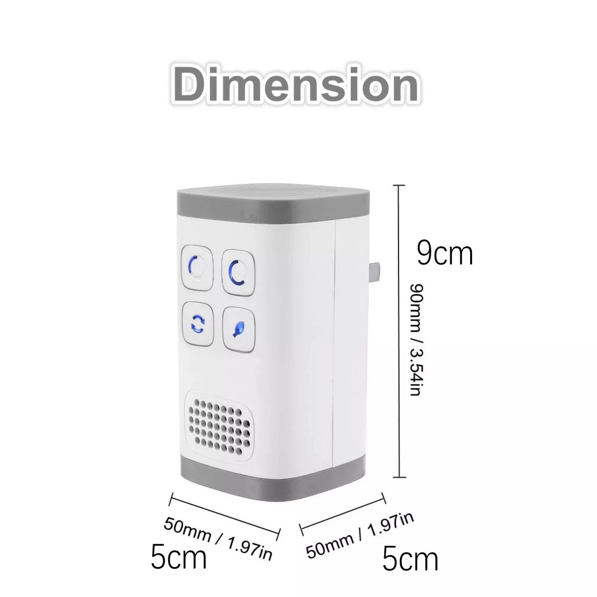 Air Purifier Deodorizer for AC 110-240V (28M Negative Ions)