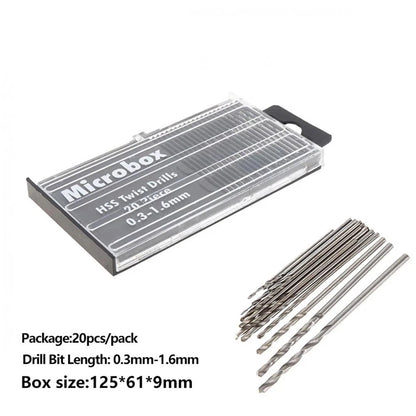 Set of 5 High Precision HSS Spiral Drill Bits for Model Making