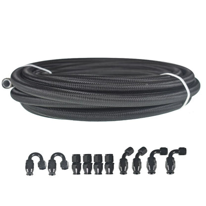 20FT Hose Kit with 10 Fittings for E85 8AN Nylon PTFE Fuel Line