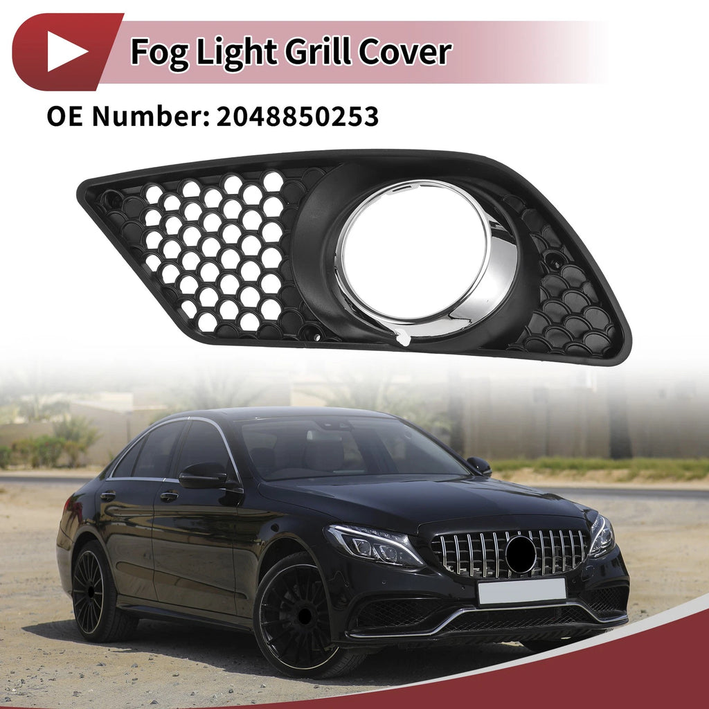 Front Left Fog Light Grill Replacement for Mercedes-Benz C300 (2008–2012)