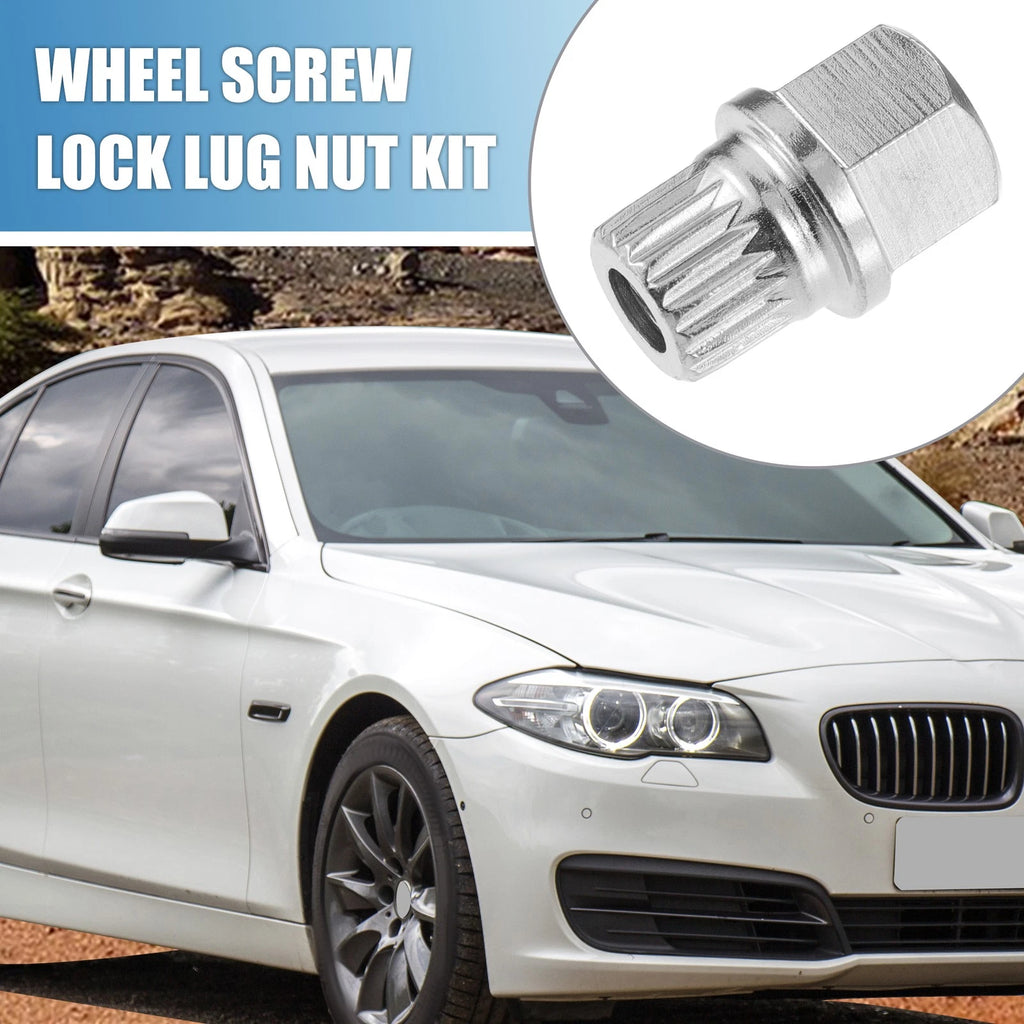 Wheel Screw Lock Lug Nut Kit with Socket Protector for BMW (35/19mm) (2005–2018)