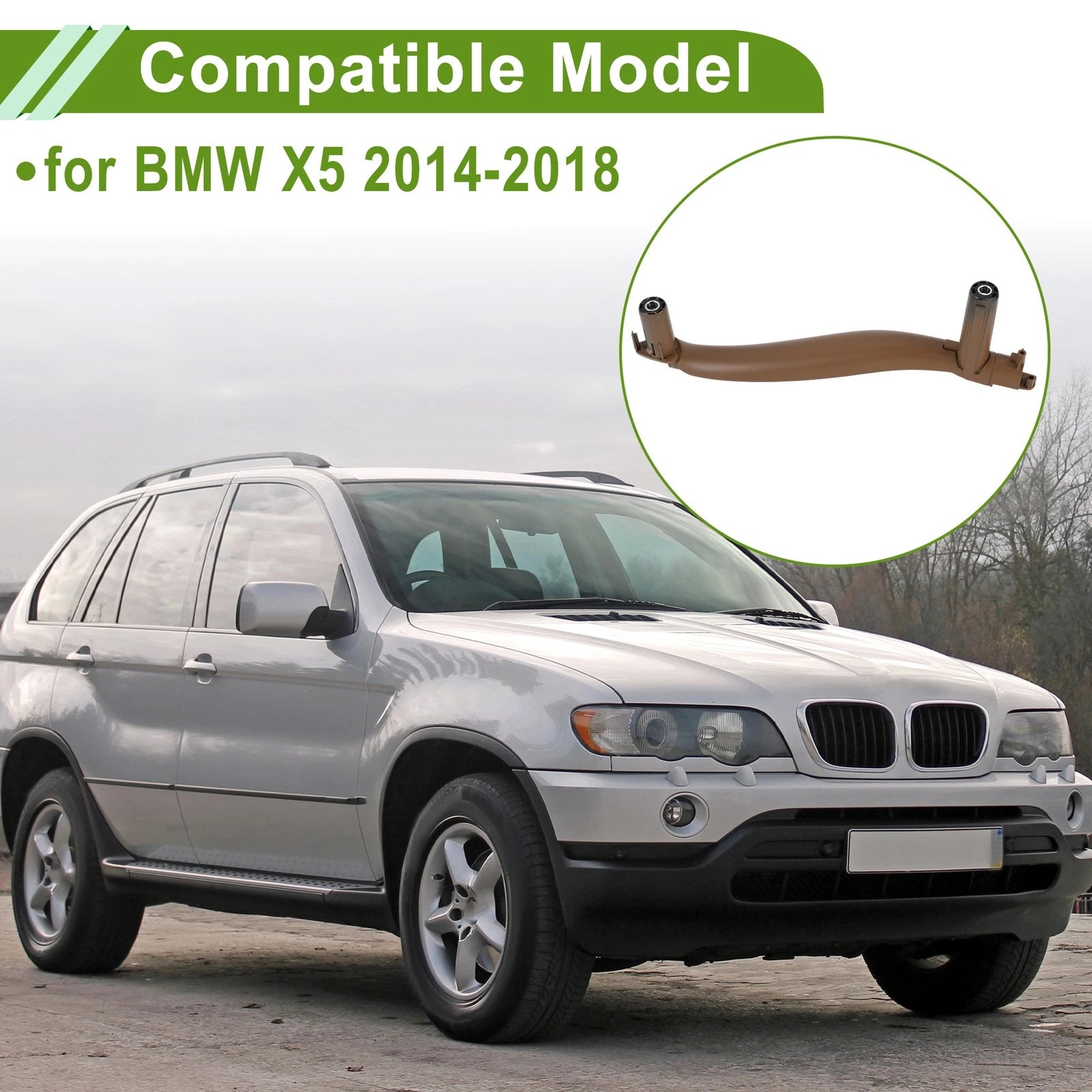 Front Driver Side Door Panel Handle Pull Trim Cover for BMW X5 (2000–2006) No. 51417368960