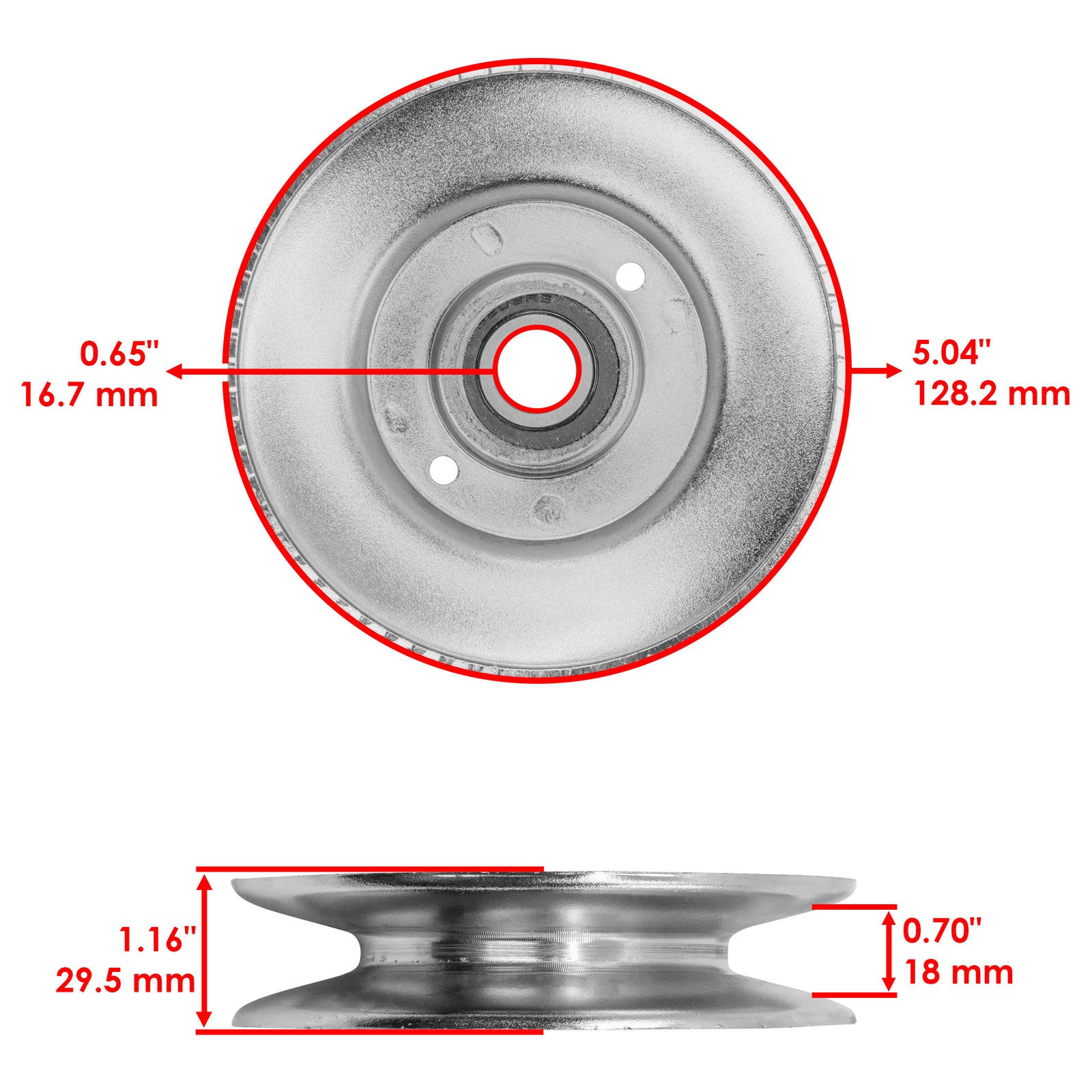 Deck V-Idler Pulley Replacement for John Deere 120 140 300 (1975–1979)
