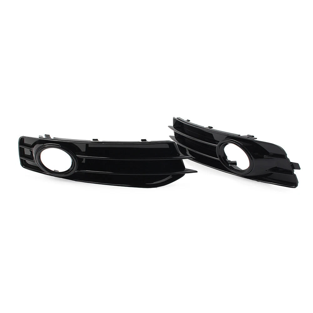 2X Front Bumper Fog Light Grille Cover for Audi A3 8P (2009–2012) Black