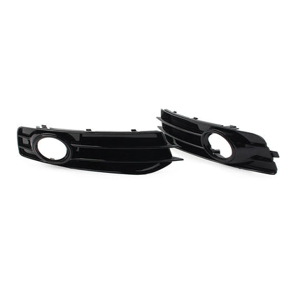 2X Front Bumper Fog Light Grille Cover for Audi A3 8P (2009–2012) Black