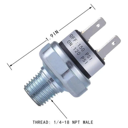2X Air Compressor Pressure Control Switch 120 On 150 Off PSI 1/4 NPT