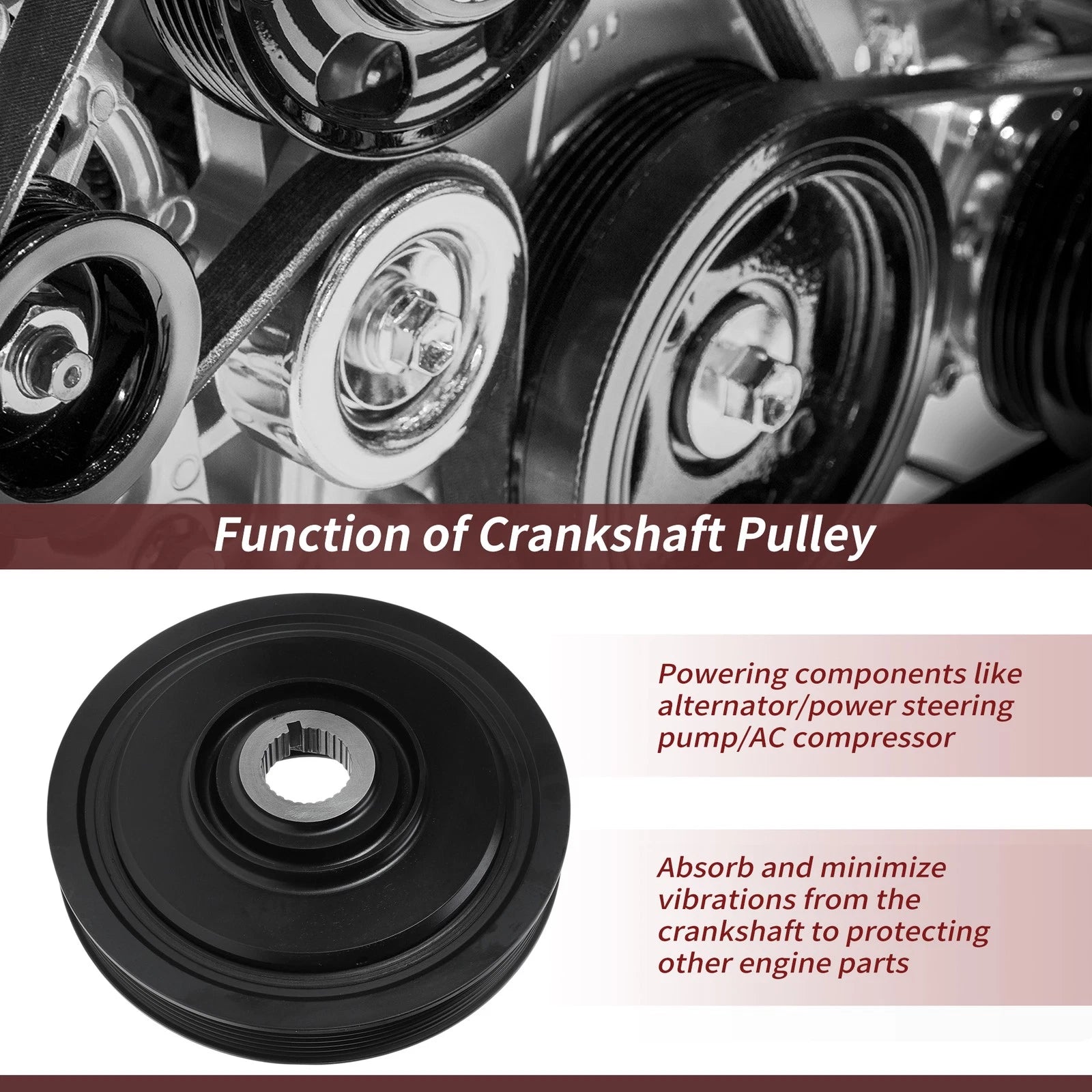 Harmonic Balancer Crankshaft Pulley Replacement for Acura MDX (2007–2013)