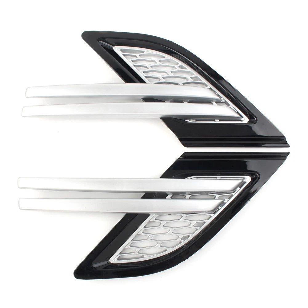 Side Fender Mesh Grille for Land Rover Range Rover Sport (2014–2017) Black Silver