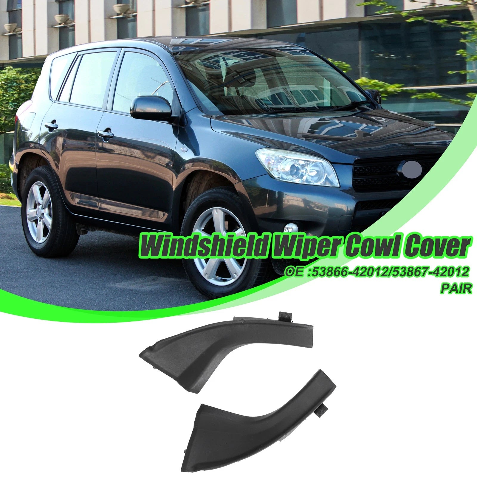 Cowl Extension Trim Cover Pair Front Left Right for Toyota RAV4 (2006–2012)