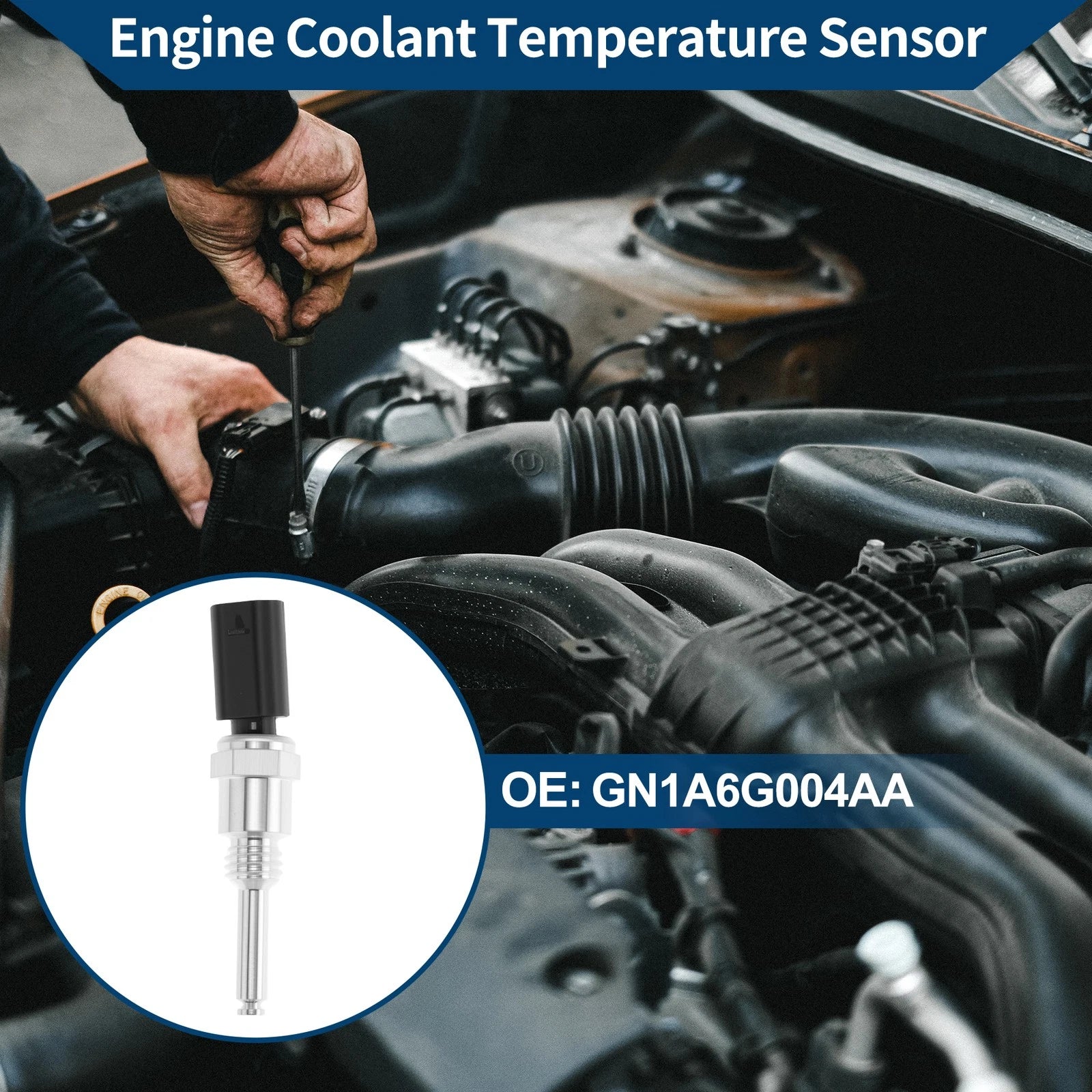 Engine Coolant Temperature Sensor No.GN1A6G004AA for Ford Focus (2018–2024)