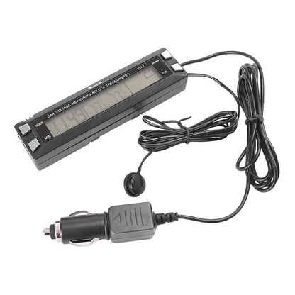 Digital LCD Temperature Voltage Clock Thermometer Monitor for Auto