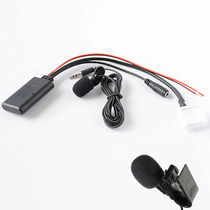Bluetooth Adapter AUX Audio Cable Calling Handsfree Microphone For Toyota Stereo