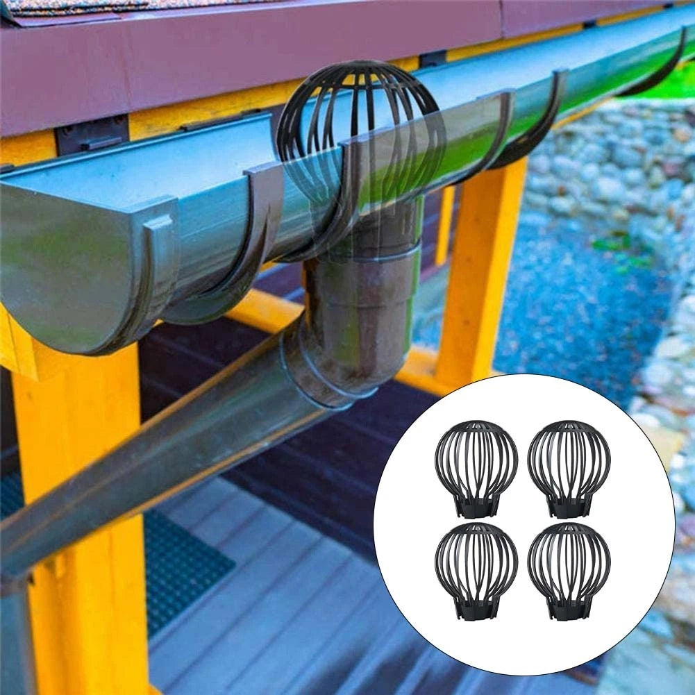Set of 4 Plastic Gutter Guards for Drain Pipes