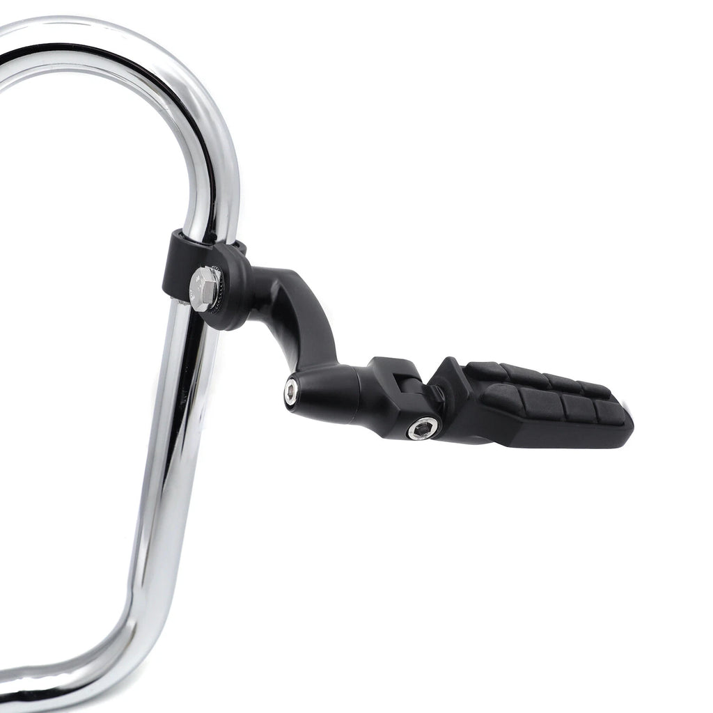 Saddle FootPeg Arched Footrest for Harley (1.25" Engine Guard Crash Bar)