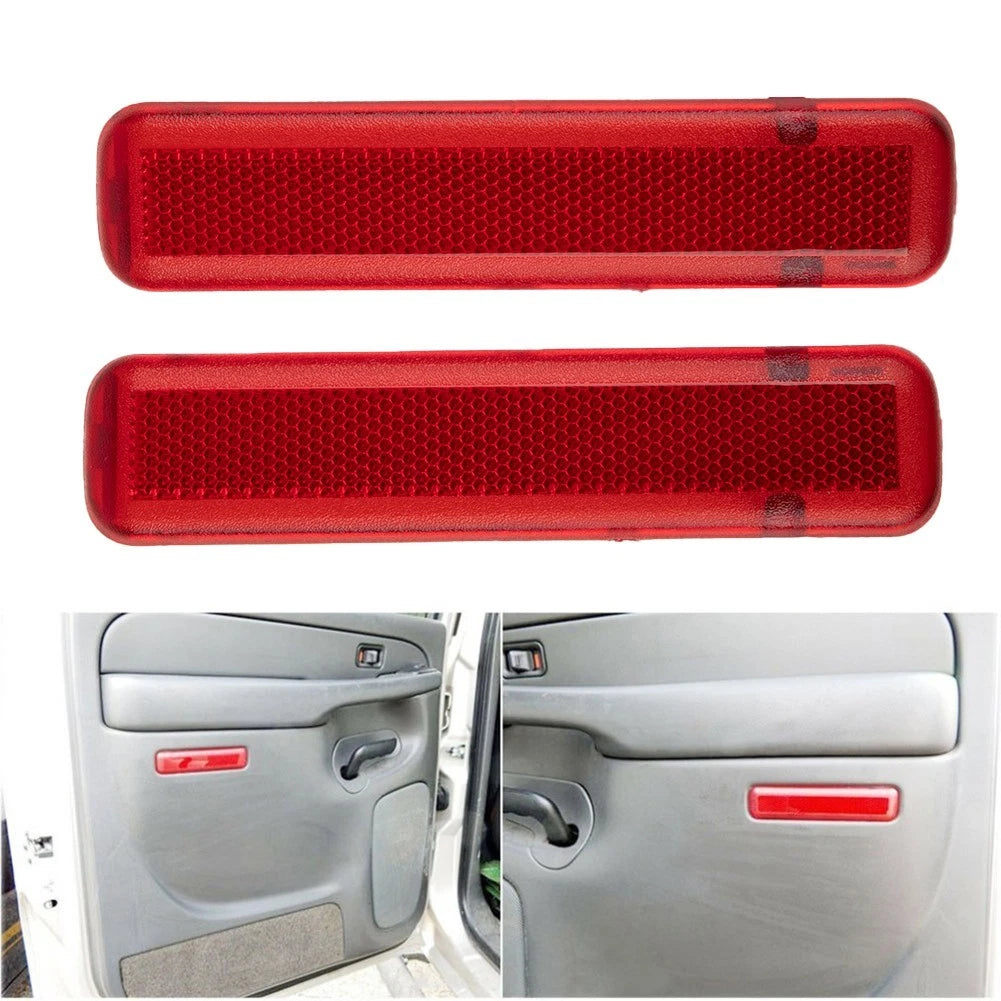 Rear Door Reflector Set for Chevy Avalanche (2002–2013) L&R Red Trim