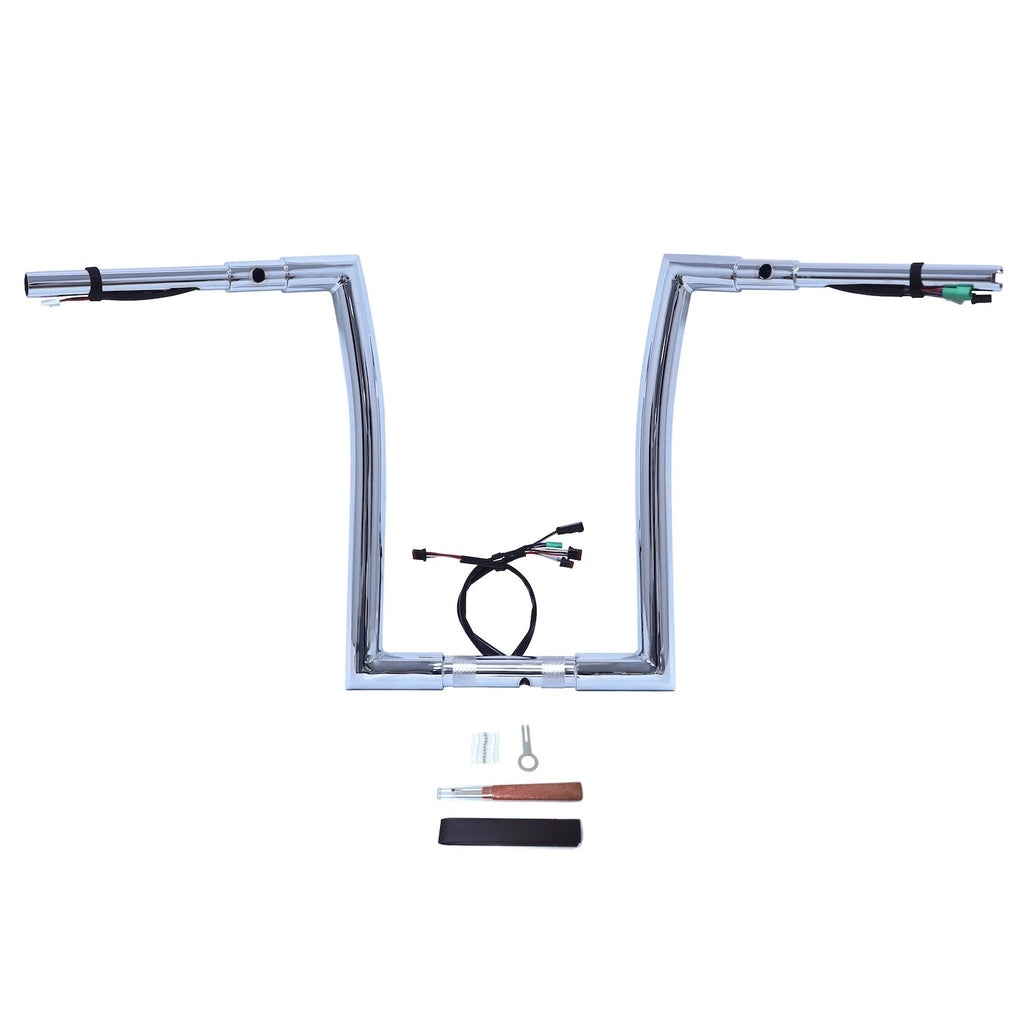 Chrome 16" Prewired Handlebar 1.5" 32mm for Harley Road Glide (2015)