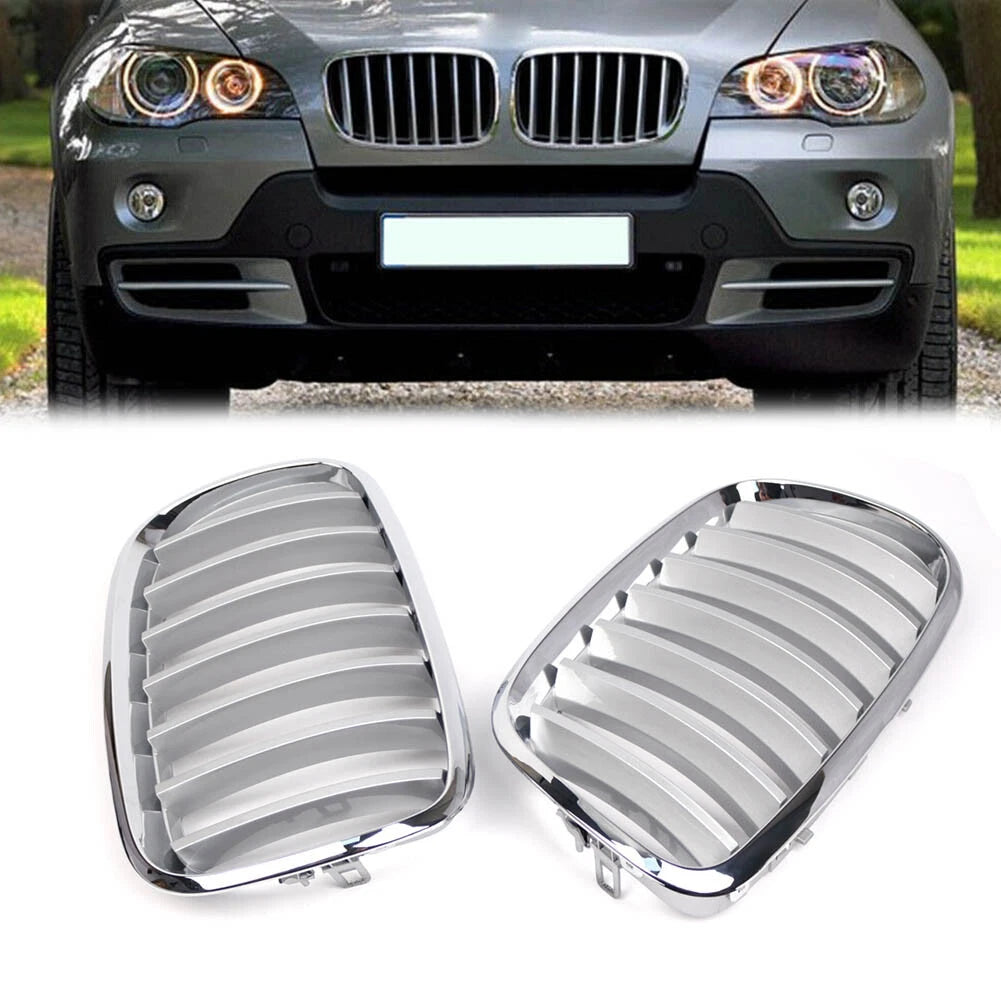 Chrome Front Kidney Grille for BMW X5 E70, X6 E71 (2008–2013)