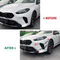 Set of 4 Black Front Bumper Side Canards Splitters for BMW 2-Series (2024+)