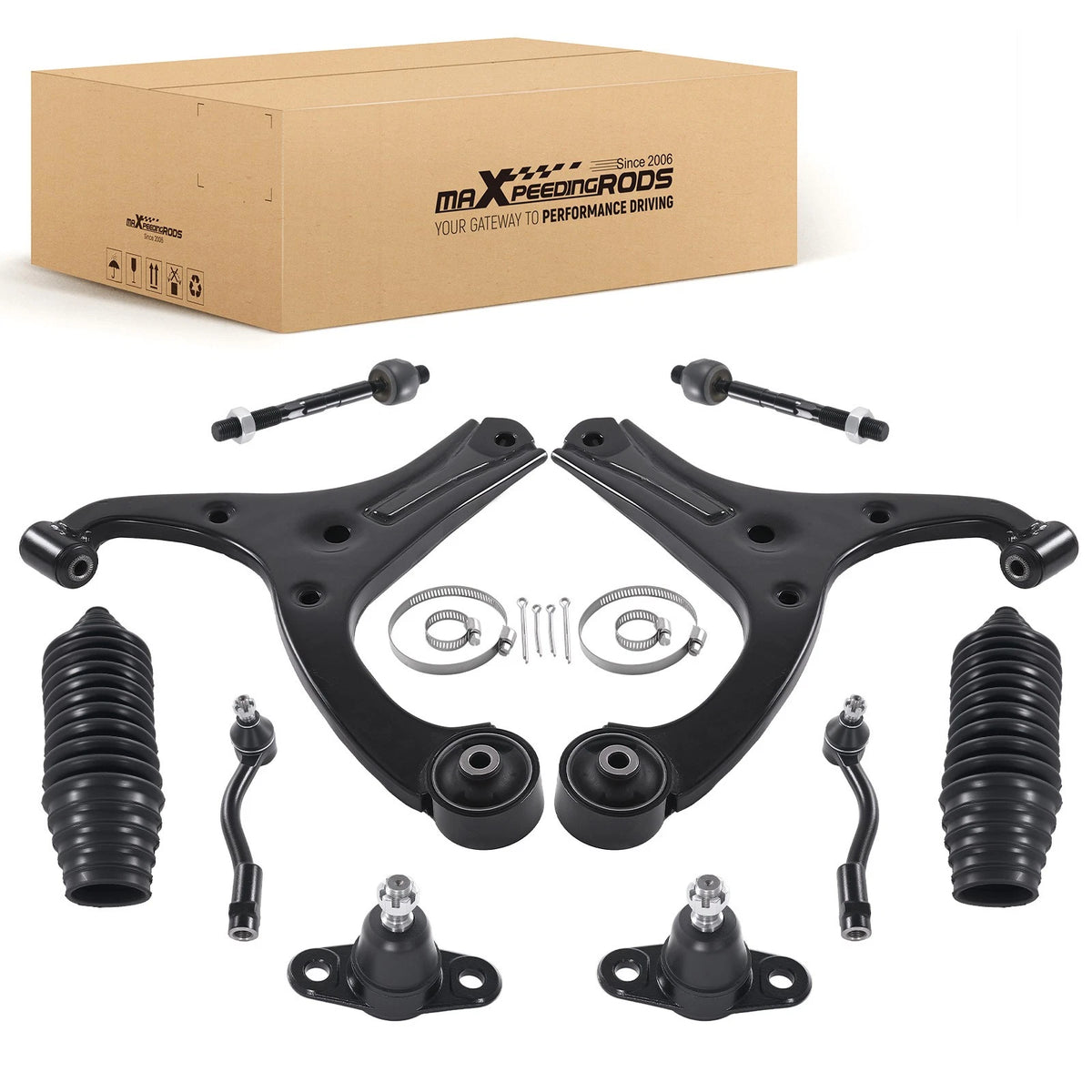 10x Front Lower Control Arms Tie Rod Kit for Kia Rio Rio5 (2006–2011)