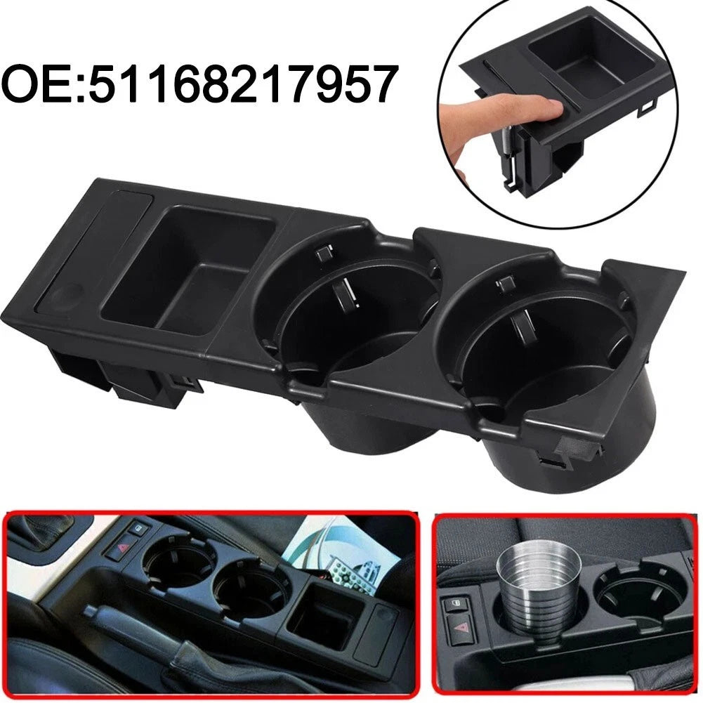 Replacement Black Drink Cup Holder Center Console for BMW E46 1999 2006