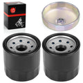 2Pcs Oil Filter & Wrench Tool for Honda Shadow 700 750 800 (VT700C VT750C VT800C)