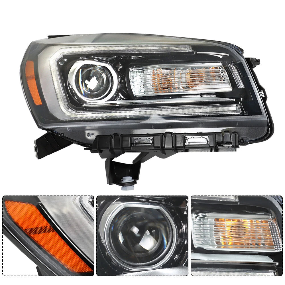 Halogen Projector Headlight for GMC Acadia (2013–2016) Right Side Black