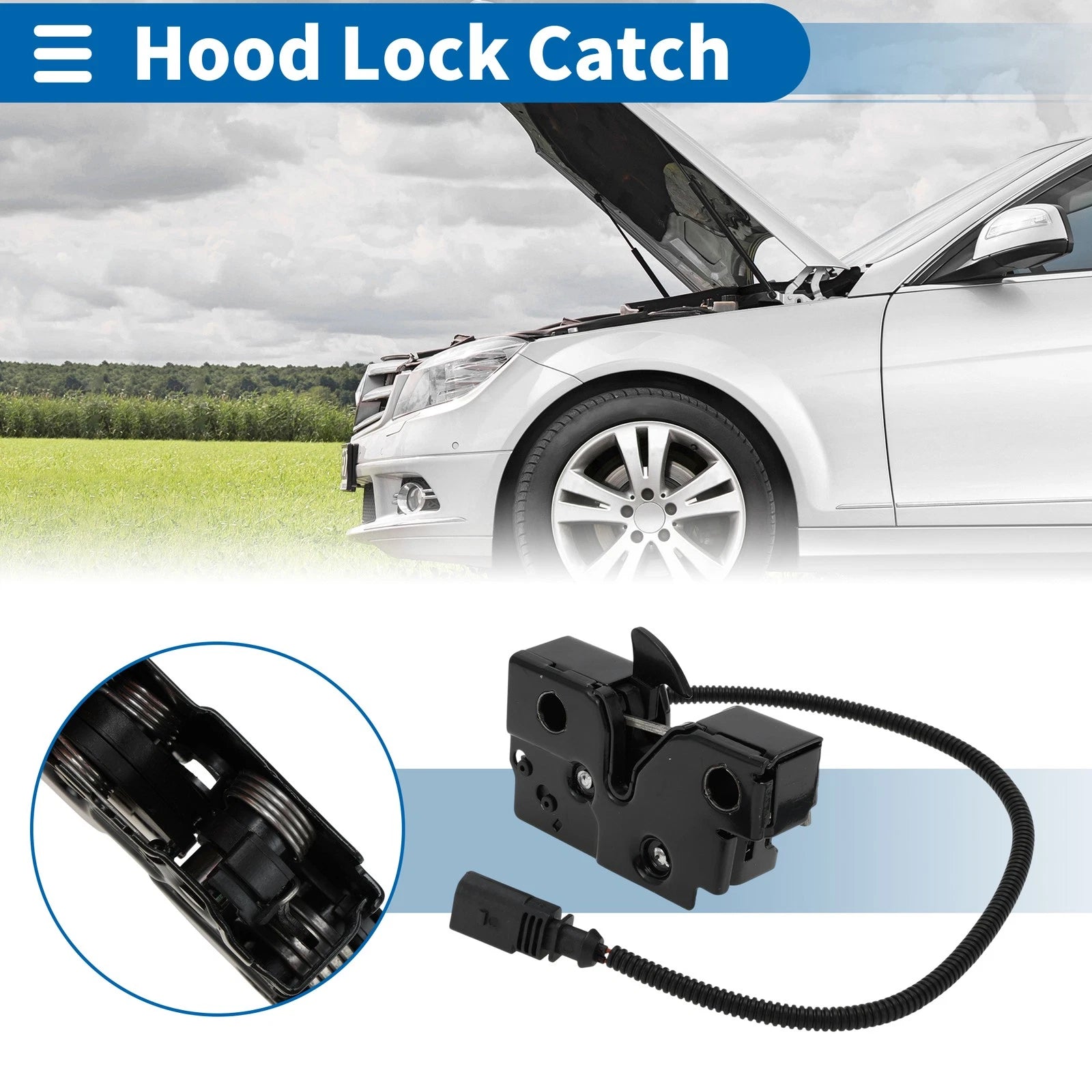 Hood Latch Assembly for Volkswagen e-Golf (2015–2018)
