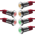 6X 8mm LED Indicator Lights for Vehicle Dashboard