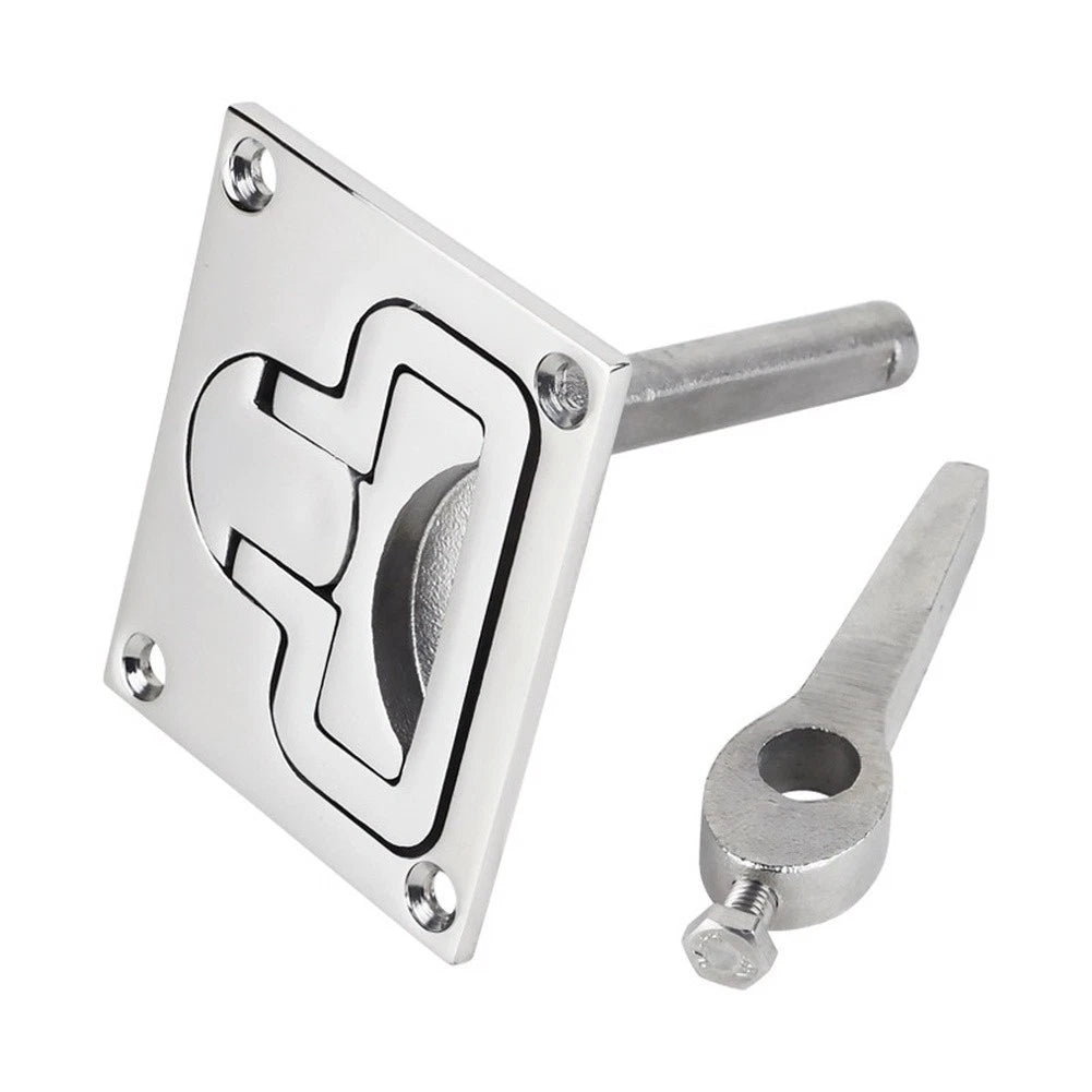 316 Stainless Steel Square Floor Lock for Marine Deck and Hatch Mounting