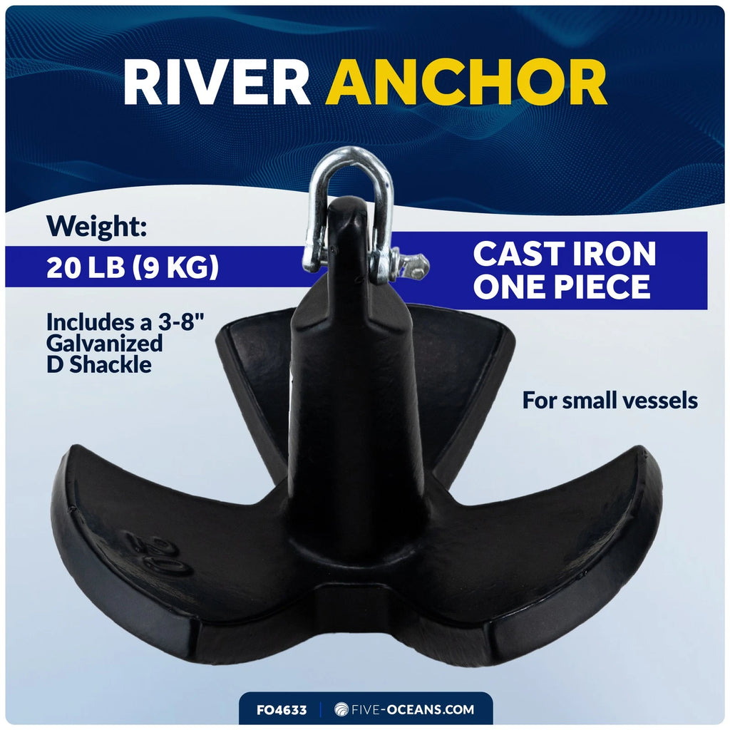 20 Lb River Boat Anchor for Various Boats (FO4633)