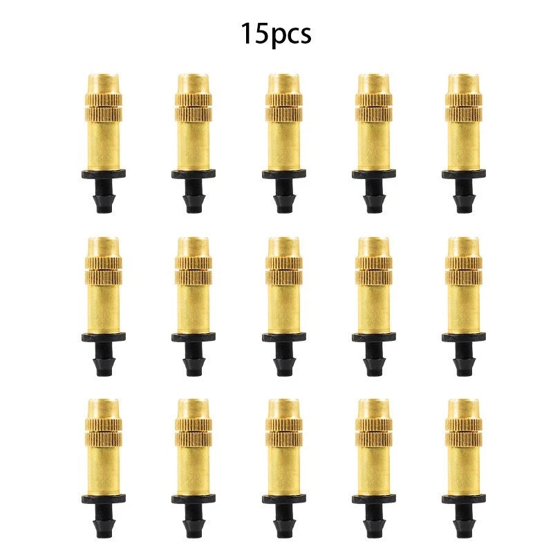 Set of 15 Copper Irrigation Spray Heads for Moisture Distribution