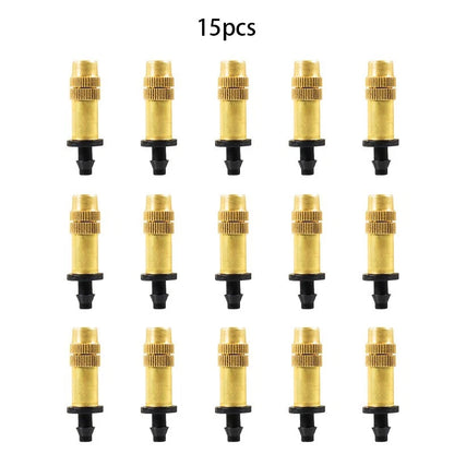 Set of 15 Copper Irrigation Spray Heads for Moisture Distribution