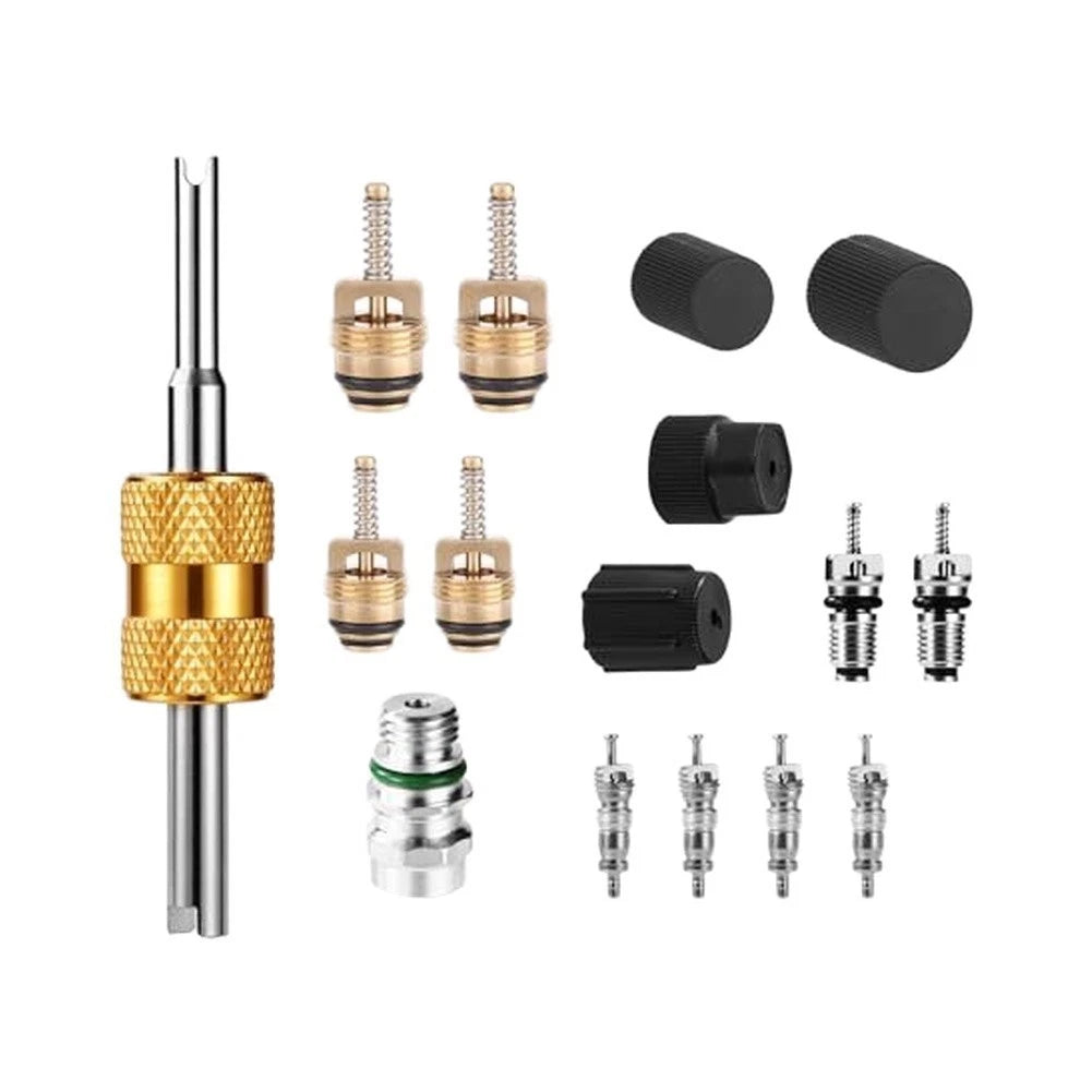 16 Piece AC Valve Insert Kit for HVAC Repair