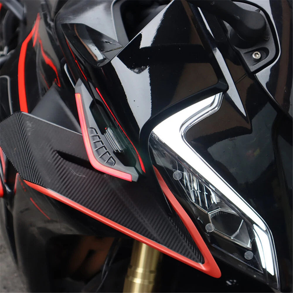 2Pcs Front Side Spoilers with Light for Motorcycle