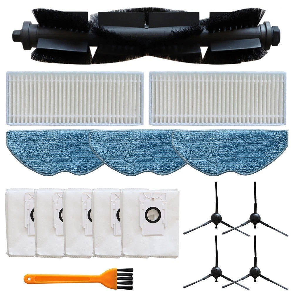 Set of 4 Mop Wipes for EZVIZ Compatible Main Brush Filter Replacement