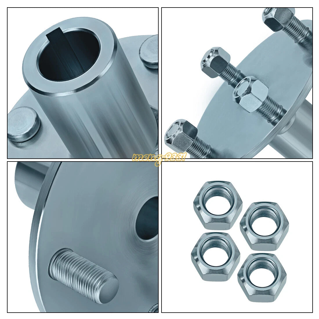 Set of 4 Live Axle Adapter Hubs for Go Kart ATV Quad Trailer (4" x 4")