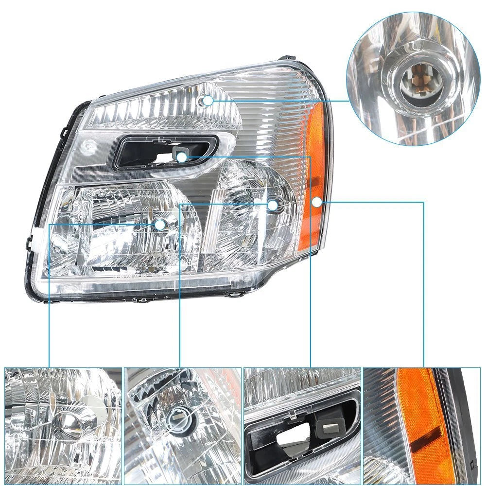 Driver Side Headlight for Chevy Equinox (2005–2009)