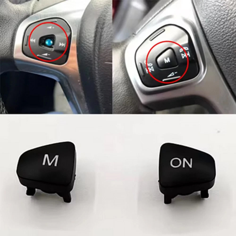 2pcs Audio Volume Steering Wheel Button Cruise Control Front For Ford 2013-2015