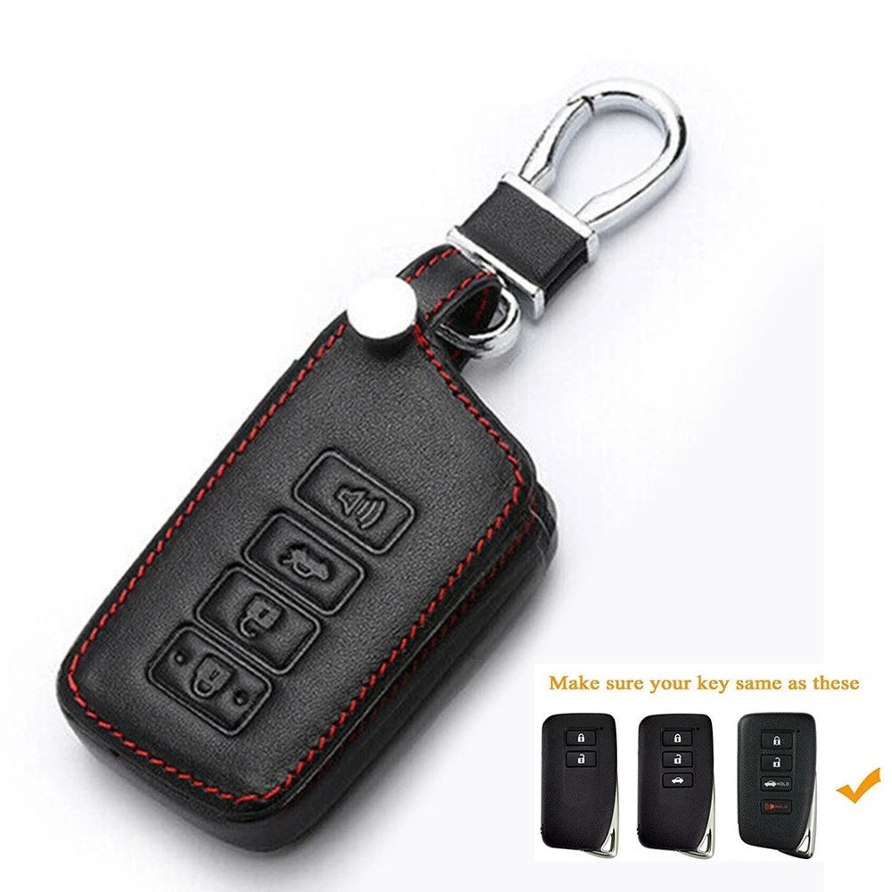 4-Button Leather Key Fob Case for (2010–2023)