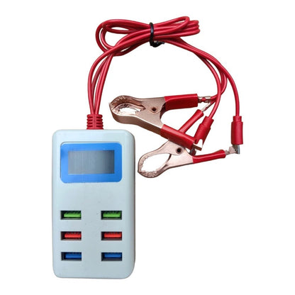 6 USB Charging Station with LCD Voltage Display for 12V 24V