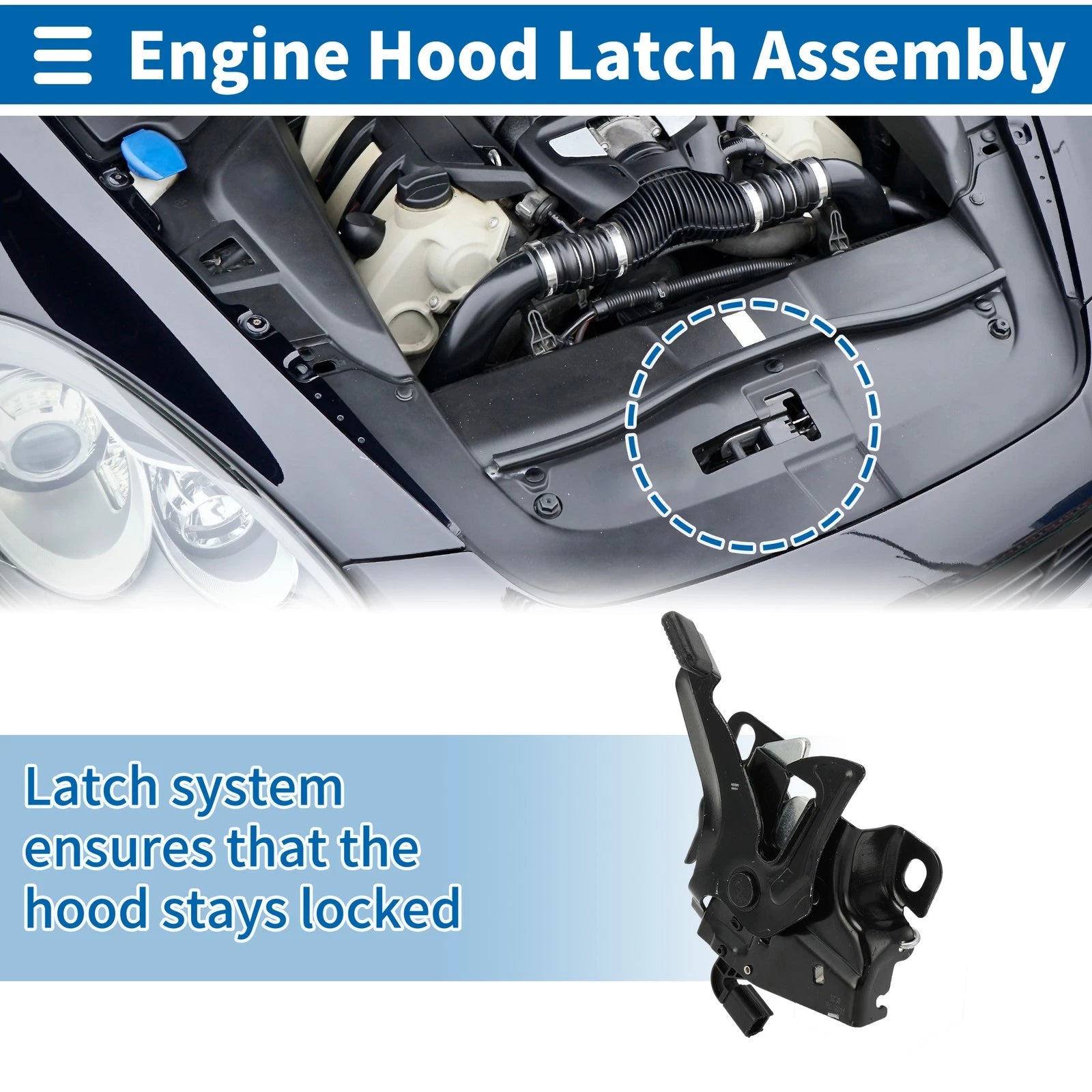 Hood Latch Assembly Replacement for Honda Accord (2008–2012)