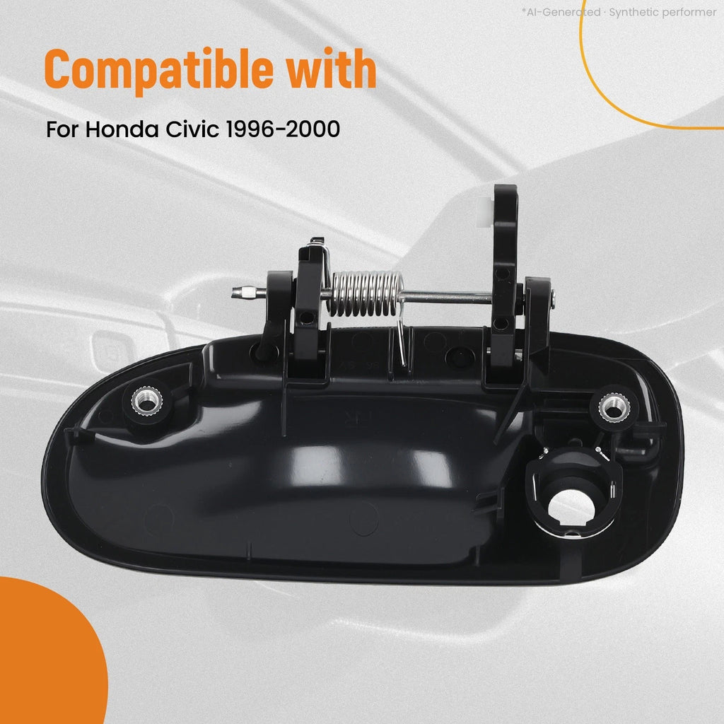 Front Door Handle Pair for Honda Civic (1996–2000) Black 72180S00004