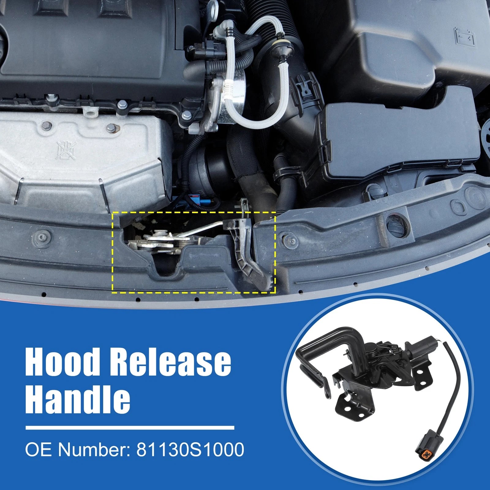 Hood Latch Assembly Replacement for Hyundai Santa Fe (2019–2023)