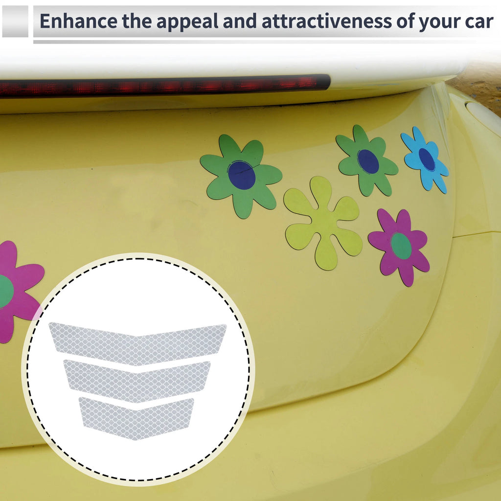 Reflective Bumper Decal for - Fluorescent White Arrow Pattern