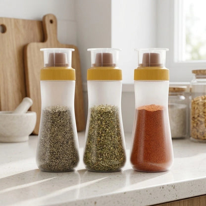 3pcs Easy Pour Plastic Seasoning Bottles for Kitchen Baking
